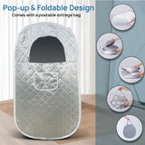 Kawachi Portable Full Body Steam Cabin for Steam Sauna Therapy for Slimming and Beauty (Steam Generator not provided)- i88-Silver