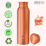 Bharu Plain Copper Bottle 500 ml- Pack of 2