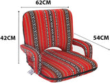 Kawachi 6-Position Adjustable Floor Chair for Yoga and Meditation Folding Lazy Sofa Chair with Armrests, Adults Gaming Chairs for Living Room, Bedroom Chair- KAWY-2