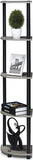 Kawachi Multipurpose 5-Tier Corner Shelf Rack, Bookshelf, Open Storage Display Rack and Plant Stand, Bookshelf Organizer for Home, Living Room and Office KW83brown