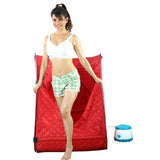 Kawachi Portable Ozone Steam Therapy Ozone Sauna Bath for Health and Beauty Spa at Home (Ozone Sauna Red)- I133