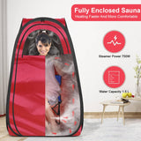 Kawachi Portable Steam Cabin for Steam Sauna Therapy for Slimming and Beauty (Steam Generator not provided) (i88-Reddish Maroon)