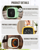 Kawachi Desktop Mini Space Heater for Indoor, Quiet Small Fan Heater with Safe Handle, Personal Handy Electric Heater for Home- KAWY-8-Pink