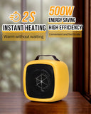 Kawachi Desktop Mini Space Heater for Indoor, Quiet Small Fan Heater with Safe Handle, Personal Handy Electric Heater for Home- KAWY-8-Pink