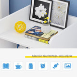 Kawachi Modern Home Bedroom Bedside Table Storage Cabinet with 3 Drawers KW23-White MD