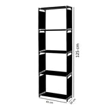 Bookshelf Cabinet Shelves (Black) (Metal)