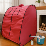 Kawachi Portable Steam Therapy Sauna Bath Single Layer for Health and Beauty Spa at Home- Kawachi Portable Steam Therapy Sauna Bath Single Layer for Health and Beauty Spa at Home- i140-Reddish Maroon-CP