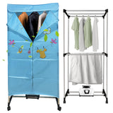 Kawachi Electric Clothes Dryer Stainless Steel Pipe Portable Energy-Efficient Indoor 1200W Large Capacity 20kg Wet Laundry Air Drying Wardrobe- KW116-Blue