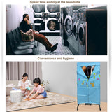 Kawachi Electric Clothes Dryer Stainless Steel Pipe Portable Energy-Efficient Indoor 1200W Large Capacity 20kg Wet Laundry Air Drying Wardrobe- KW116-Blue