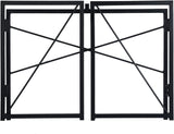Kawachi Folding Desk 37'' Laptop Computer Table Small Study Writing Desk for Teens Students, Metal Frames Workstation for Home Office, No Assembly Needed, Black KW110