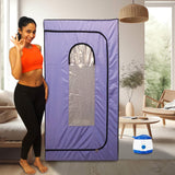 Kawachi Portable Steam Sauna Bath for Home Full Body Personal Sauna at Home Spa with 1.5L 750W Steam Generator, 60 Minute Timer i125