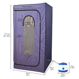 Kawachi Portable Steam Sauna Bath for Home Full Body Personal Sauna at Home Spa with 1.5L 750W Steam Generator, 60 Minute Timer i125