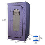 Kawachi Portable Steam Sauna Bath for Home Full Body Personal Sauna at Home Spa with 1.5L 750W Steam Generator, 60 Minute Timer i125