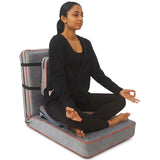 Kawachi Delux 5 Angle Recliner Folding Adjustable Relaxing Buddha Yoga Meditation Chair Backrest Floor Chair i127grey