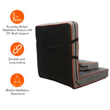 Kawachi Delux 5 Angle Recliner Folding Adjustable Relaxing Buddha Yoga Meditation Chair Backrest Floor Chair i127grey