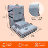 Kawachi Delux 5 Angle Recliner Folding Adjustable Relaxing Buddha Yoga Meditation Chair Backrest Floor Chair i127grey