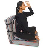 Kawachi Delux 5 Angle Recliner Folding Adjustable Relaxing Buddha Yoga Meditation Chair Backrest Floor Chair i127grey
