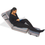 Kawachi Delux 5 Angle Recliner Folding Adjustable Relaxing Buddha Yoga Meditation Chair Backrest Floor Chair i127grey