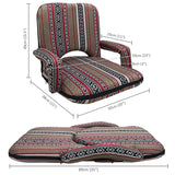 Kawachi 6-Position Adjustable Floor Chair for Yoga and Meditation Folding Lazy Sofa Chair with Armrests, Adults Gaming Chairs for Living Room, Bedroom Chair- KAWY-2