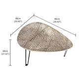 Kawachi Engineered Wood  Trianguler Centre Table Tea, Coffee Table for Living Room with Metal Hairpin Leg Caspio Dark KW101
