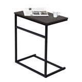Kawachi C Shaped End Table 26 inches High Laptop Table, Side Table for Couch Slide Under, C Table Sofa Side End Table KW113-Black