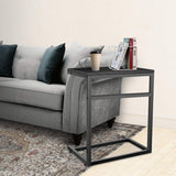 Kawachi C Shaped End Table 26 inches High Laptop Table, Side Table for Couch Slide Under, C Table Sofa Side End Table KW113-Black