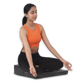 Kawachi Yoga Meditation Floor Chair Comfortable Seat Cushion Pillow, High-Density Foam Yoga Block for Seating Dark Grey ModelNo kw115