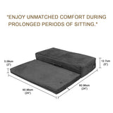Kawachi Yoga Meditation Floor Chair Comfortable Seat Cushion Pillow, High-Density Foam Yoga Block for Seating Dark Grey ModelNo kw115