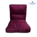 Kawachi Reclining Floor Chair for Living Room, Meditation Chair, Adjustable Back Rest with 5 Position Lock-in, Back Support, Maintain Posture While Sitting on Floor chair-KW122-Maroon