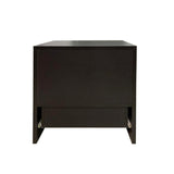 Kawachi Engineered Wood Sofa Side End Bedside Table with Drawer  KW16 Wenge Black