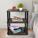 Kawachi Wooden 3-Tier Multi-Purpose Kitchen Accessories Items Storage Rack Shelf Orgnizer Home Kitchen Office Display Rack KW79brown