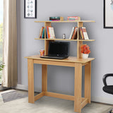 Kawachi Woodit Laptop Table/Study Table/Wooden Computer Desk with Bookshelf (Intel Beige) kw92