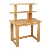 Kawachi Woodit Laptop Table/Study Table/Wooden Computer Desk with Bookshelf (Intel Beige) kw92
