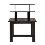 Kawachi Woodit Laptop Table/Study Table/Wooden Computer Desk with Bookshelf (Wenge Brown) KW92