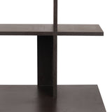 Kawachi Woodit Laptop Table/Study Table/Wooden Computer Desk with Bookshelf (Wenge Brown) KW92