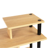 Kawachi Home Compact Laptop Table Notebook Computer Desk with Printer, Book, Files Shelves KW95-Beige