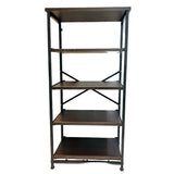 Kawachi 5 Tier Open Shelf Microwave Oven Stand Kitchen Storage Rack Organizer Wenge Black KR kw89