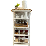 Kawachi 5 Tier Open Shelf Microwave Oven Stand Kitchen Storage Rack Organizer White KR KW89