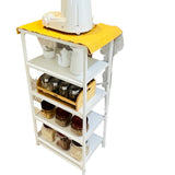 Kawachi 5 Tier Open Shelf Microwave Oven Stand Kitchen Storage Rack Organizer White KR KW89