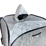 Kawachi Portable Steam Therapy Sauna Steam Bath Cabin Without Steam Generator-i135-Steam Cabin-Metalic Grey