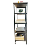 Kawachi 5 Tier Open Shelf Microwave Oven Stand Kitchen Storage Rack Organizer Wenge BlackKW89