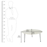Kawachi Engineered Wood  Round Centre Table Tea, Coffee Table for Living Room with Metal Hairpin Leg Caspio Grey kw103