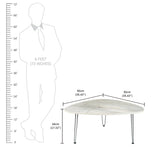 Kawachi Engineered Wood  Trianguler Centre Table Tea, Coffee Table for Living Room with Metal Hairpin Leg New Caspio Grey  KW101