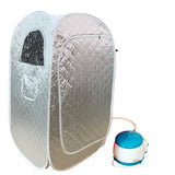 Kawachi Portable Steam Therapy Sauna Bath Can Relieve Fatigue, Lose Weight for Health and Beauty Spa at Home- i137-Silver-IP