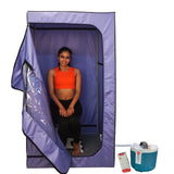 Kawachi Portable Steam Sauna Bath for Health and Beauty | Foldable Detox Spa with 2L Steam Generator | Home Use for Weight Loss, Skin Glow, Stress Relief & Relaxation- i141-Light Violate-CP