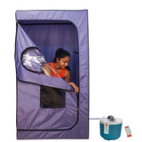 Kawachi Portable Steam Sauna Bath for Health and Beauty | Foldable Detox Spa with 2L Steam Generator | Home Use for Weight Loss, Skin Glow, Stress Relief & Relaxation- i141-Light Violate-CP