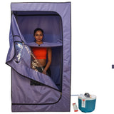 Kawachi Portable Steam Sauna Bath for Health and Beauty | Foldable Detox Spa with 2L Steam Generator | Home Use for Weight Loss, Skin Glow, Stress Relief & Relaxation- i141-Light Violate-CP