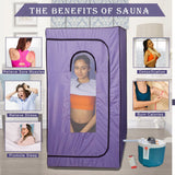 Kawachi Portable Steam Sauna Bath for Health and Beauty | Foldable Detox Spa with 2L Steam Generator | Home Use for Weight Loss, Skin Glow, Stress Relief & Relaxation- i141-Light Violate-CP
