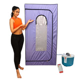 Kawachi Portable Steam Sauna Bath for Health and Beauty | Foldable Detox Spa with 2L Steam Generator | Home Use for Weight Loss, Skin Glow, Stress Relief & Relaxation- i141-Light Violate-CP