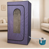 Kawachi Portable Steam Sauna Bath for Health and Beauty | Foldable Detox Spa with 2L Steam Generator | Home Use for Weight Loss, Skin Glow, Stress Relief & Relaxation- i141-Light Violate-CP